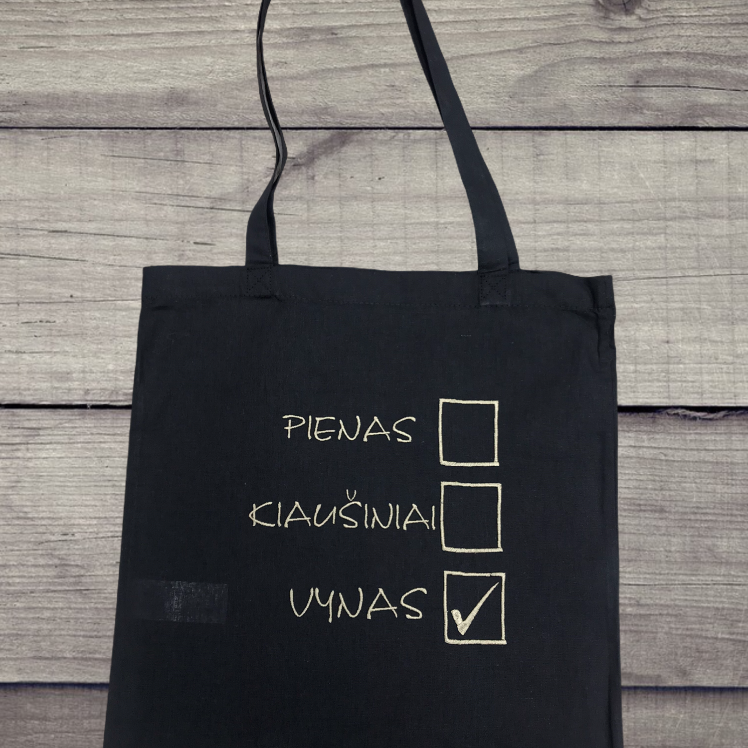 Medvilninis pirkinių maišelis "Vynas"