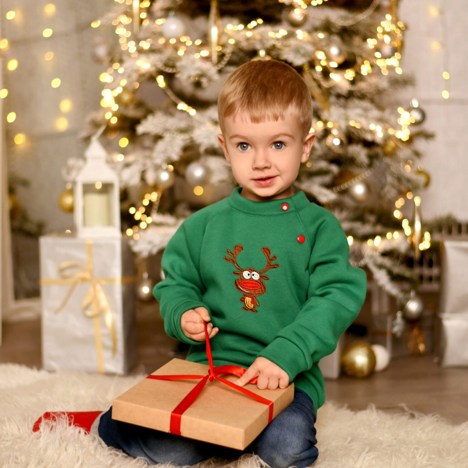 Džemperis "Linksmasis elniukas" vaikams