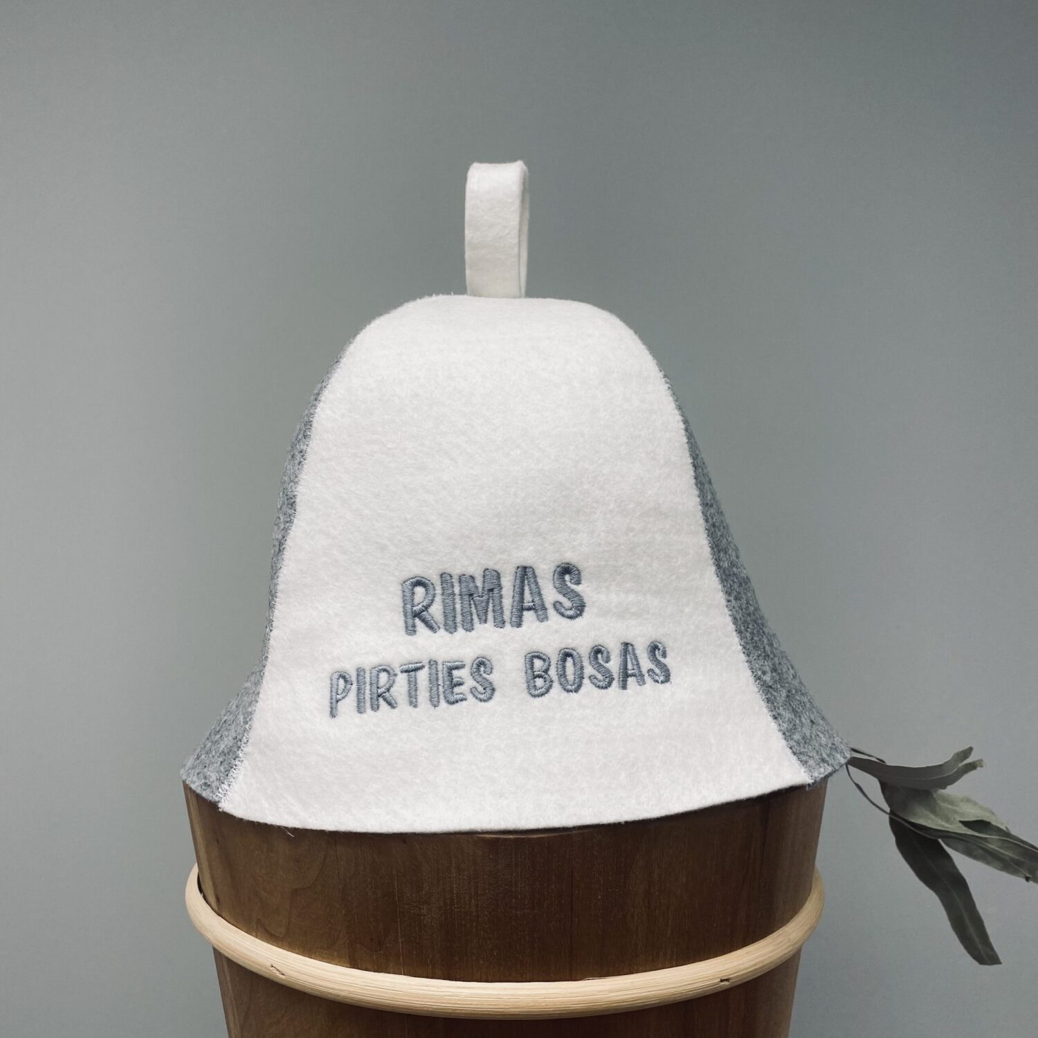 Pirties kepurė su pasirinktu vardu "Pirties bosas"