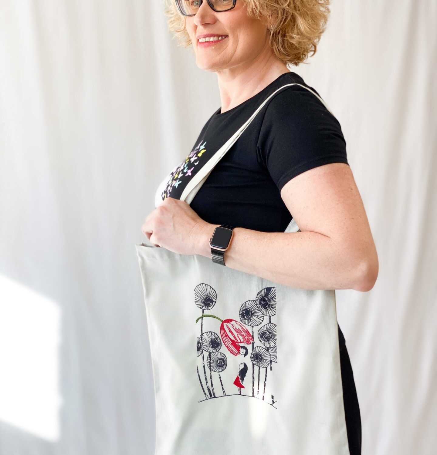 Medvilninis pirkinių maišelis "Aguona"