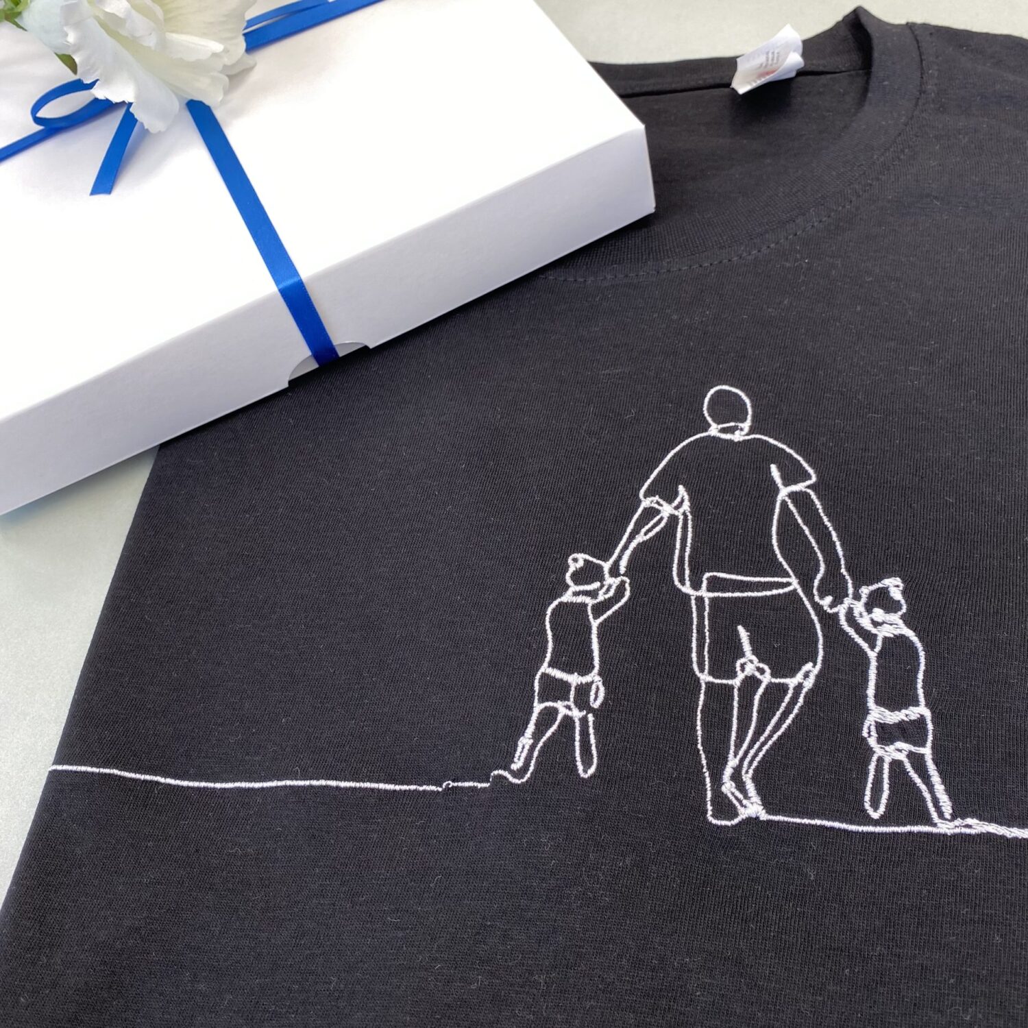 Marškinėliai "Tėtis ir 2 dukrytės"