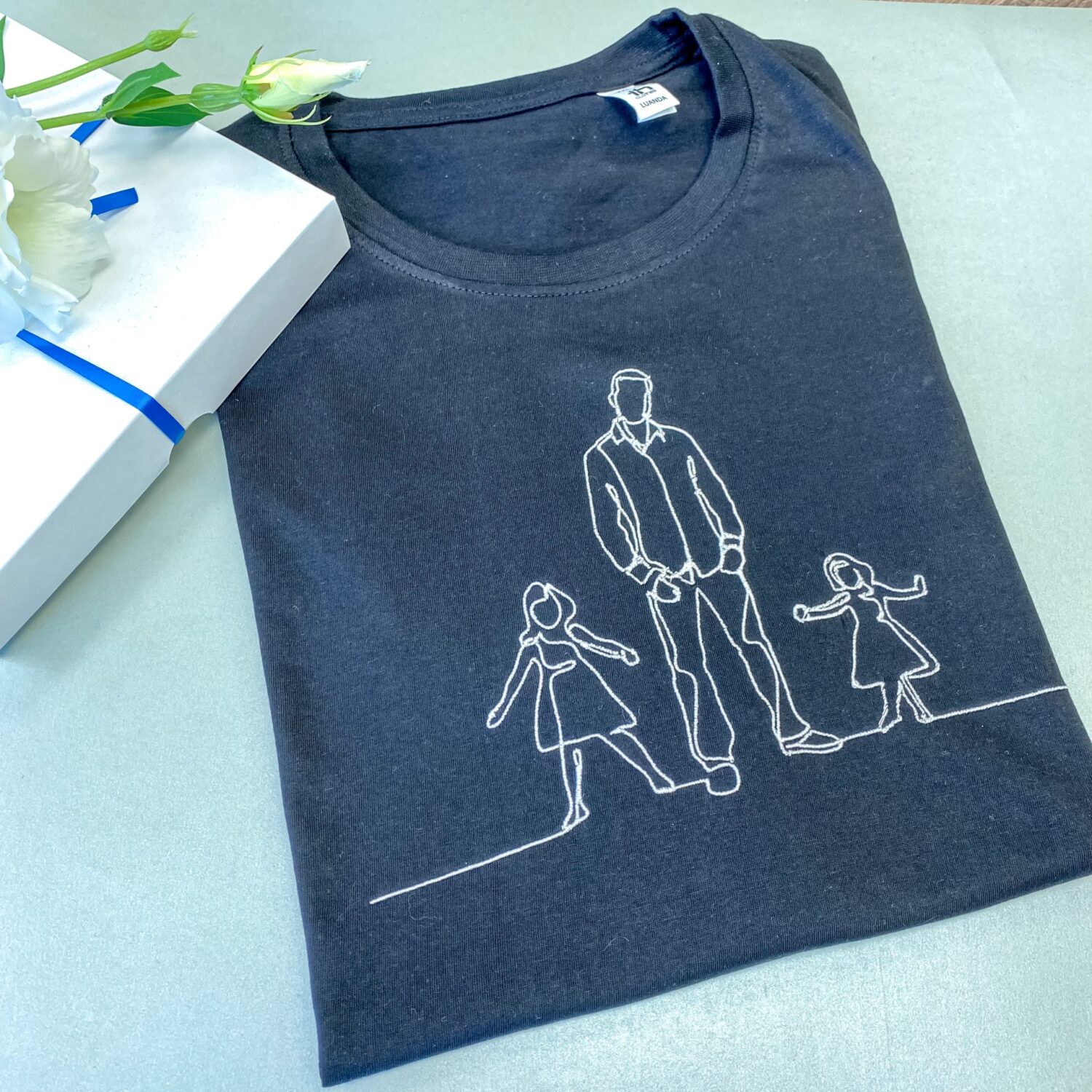 Marškinėliai "Tėtis ir 2 dukros"