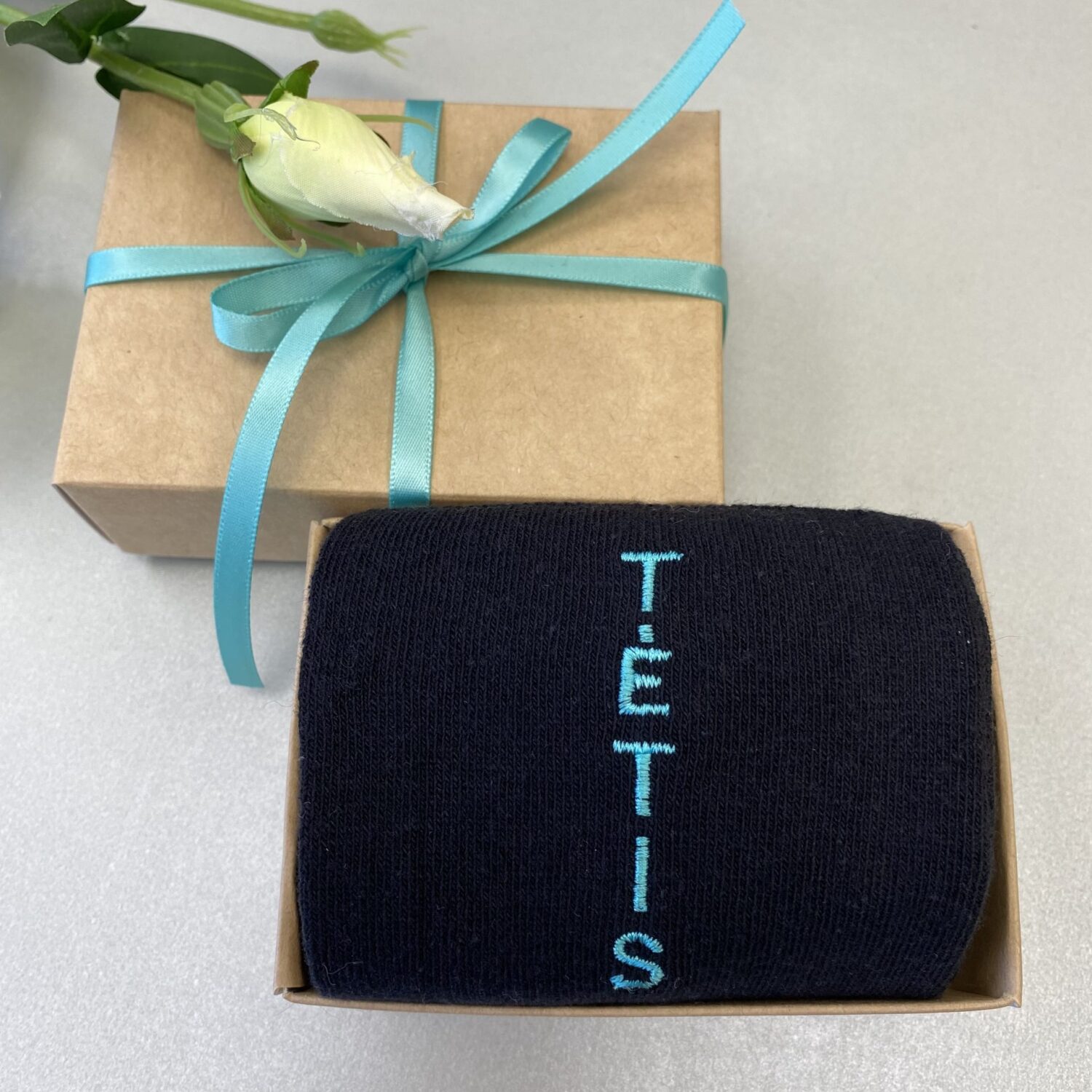 Išsiuvinėtos kojinės "TĖČIUI"