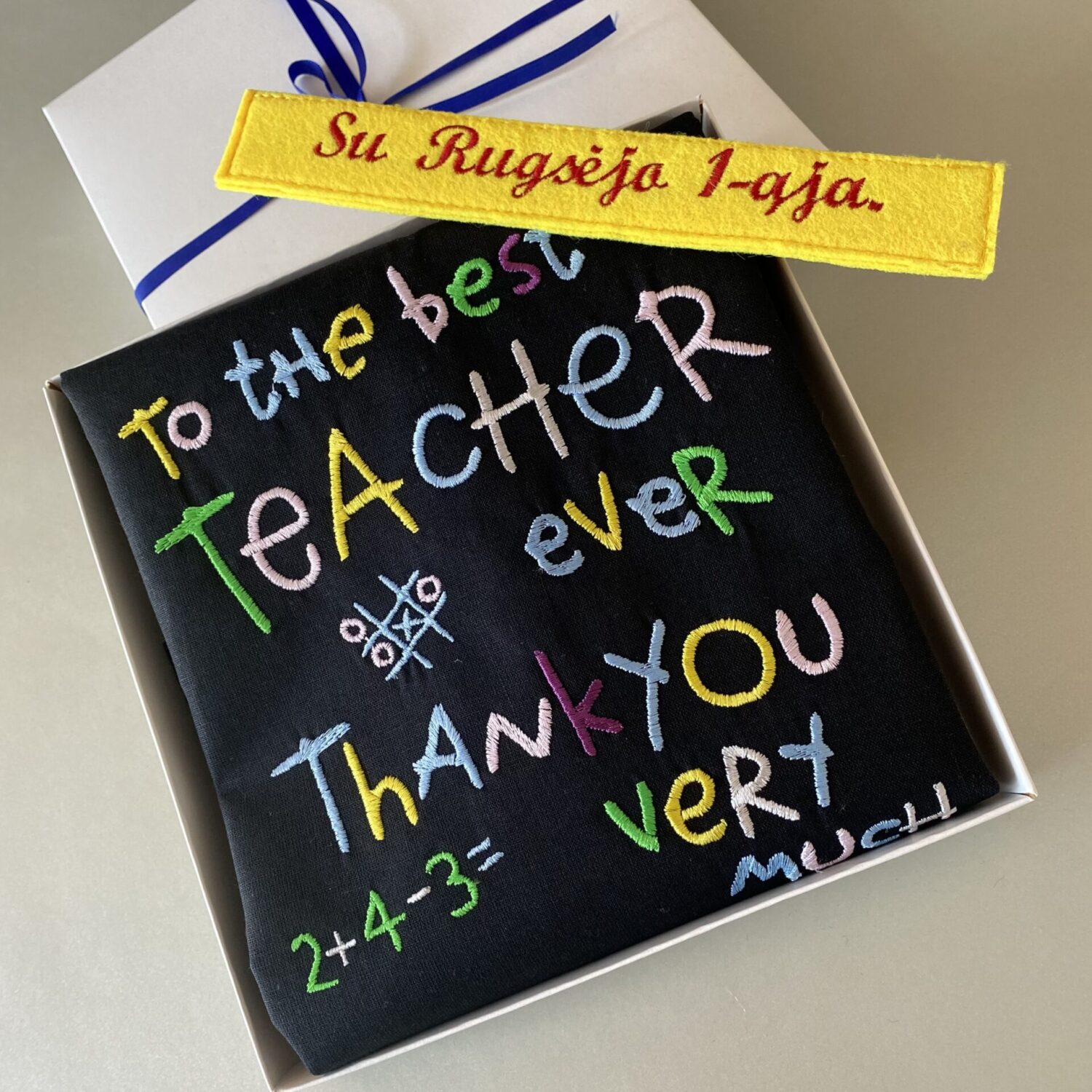 Medvilninis pirkinių maišelis "Mokytoja"