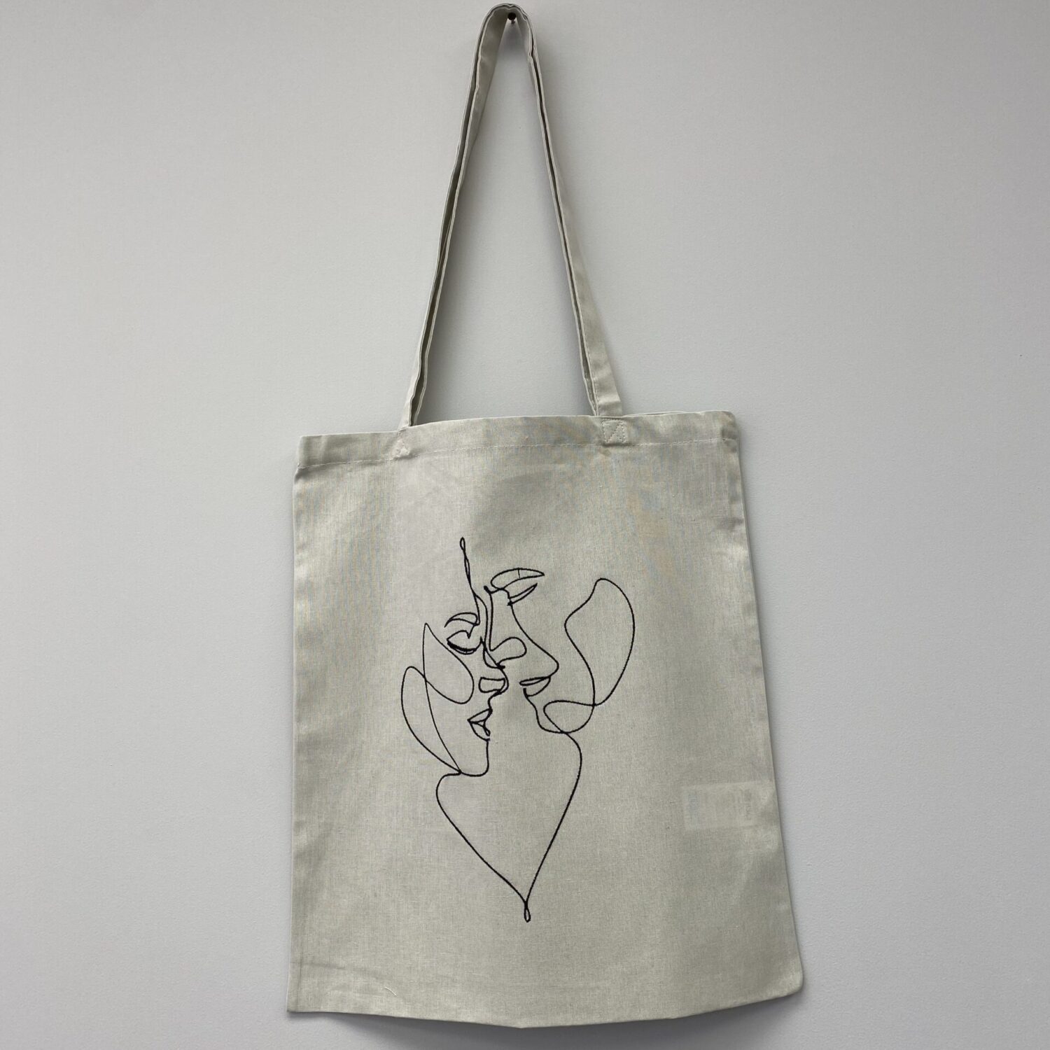 Medvilninis pirkinių maišelis "Jis ir Ji"