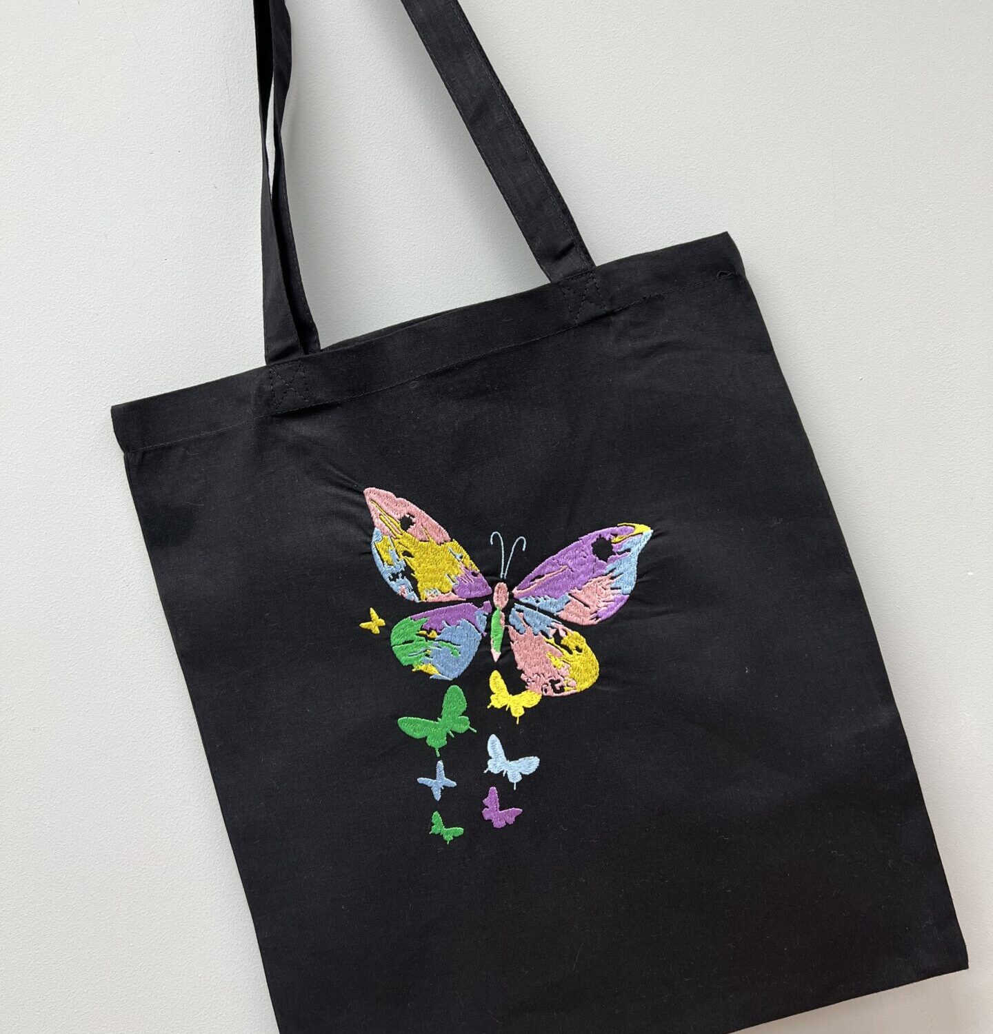 Medvilninis pirkinių maišelis "Drugeliai"