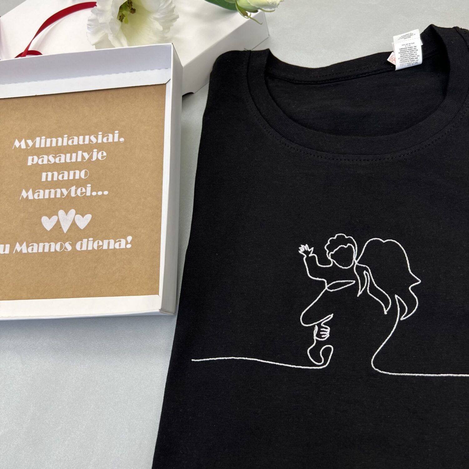 Moteriški marškinėliai "Mama su vaiku"