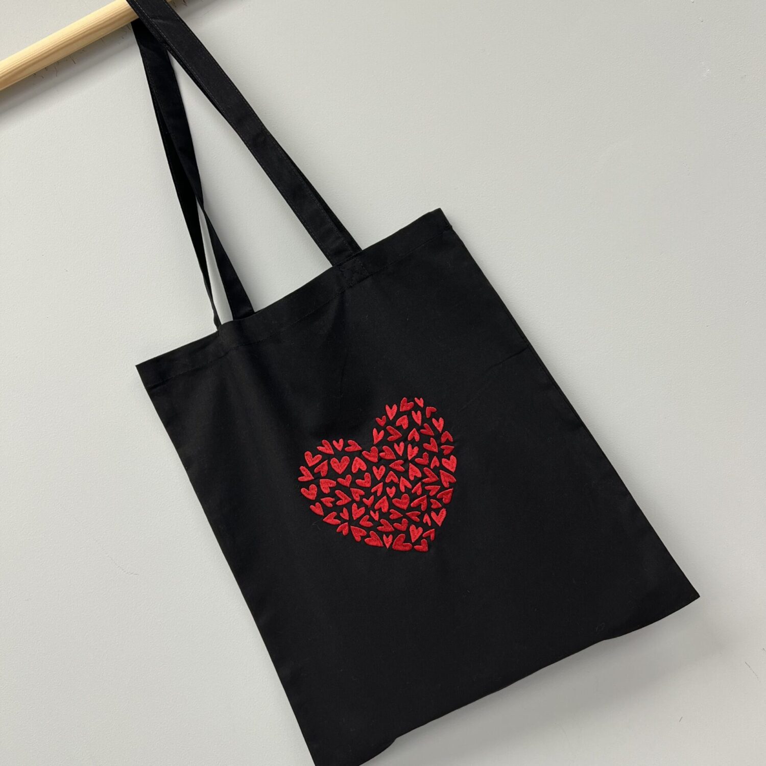 Medvilninis pirkinių maišelis "Širdelė"