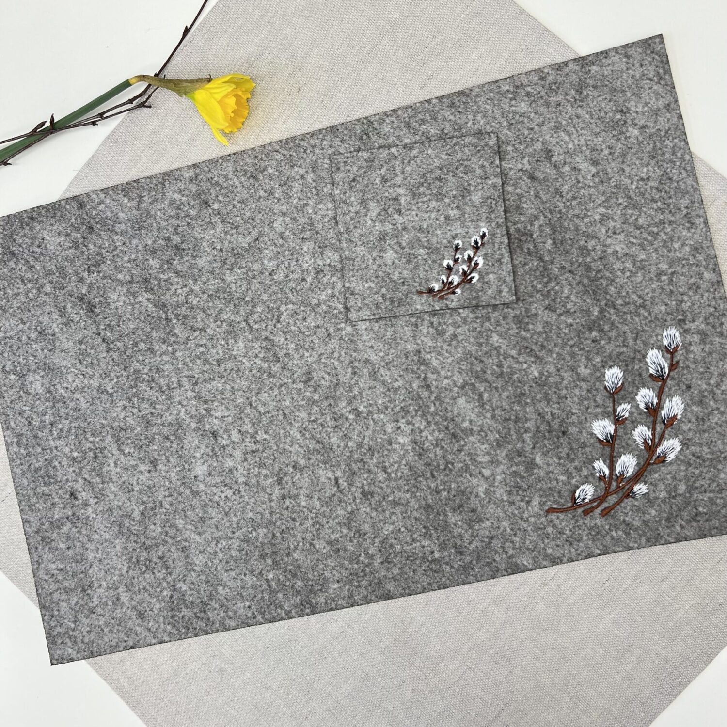 Veltinio padėkliukas "Kačiukai" + padėkliukas puodeliui