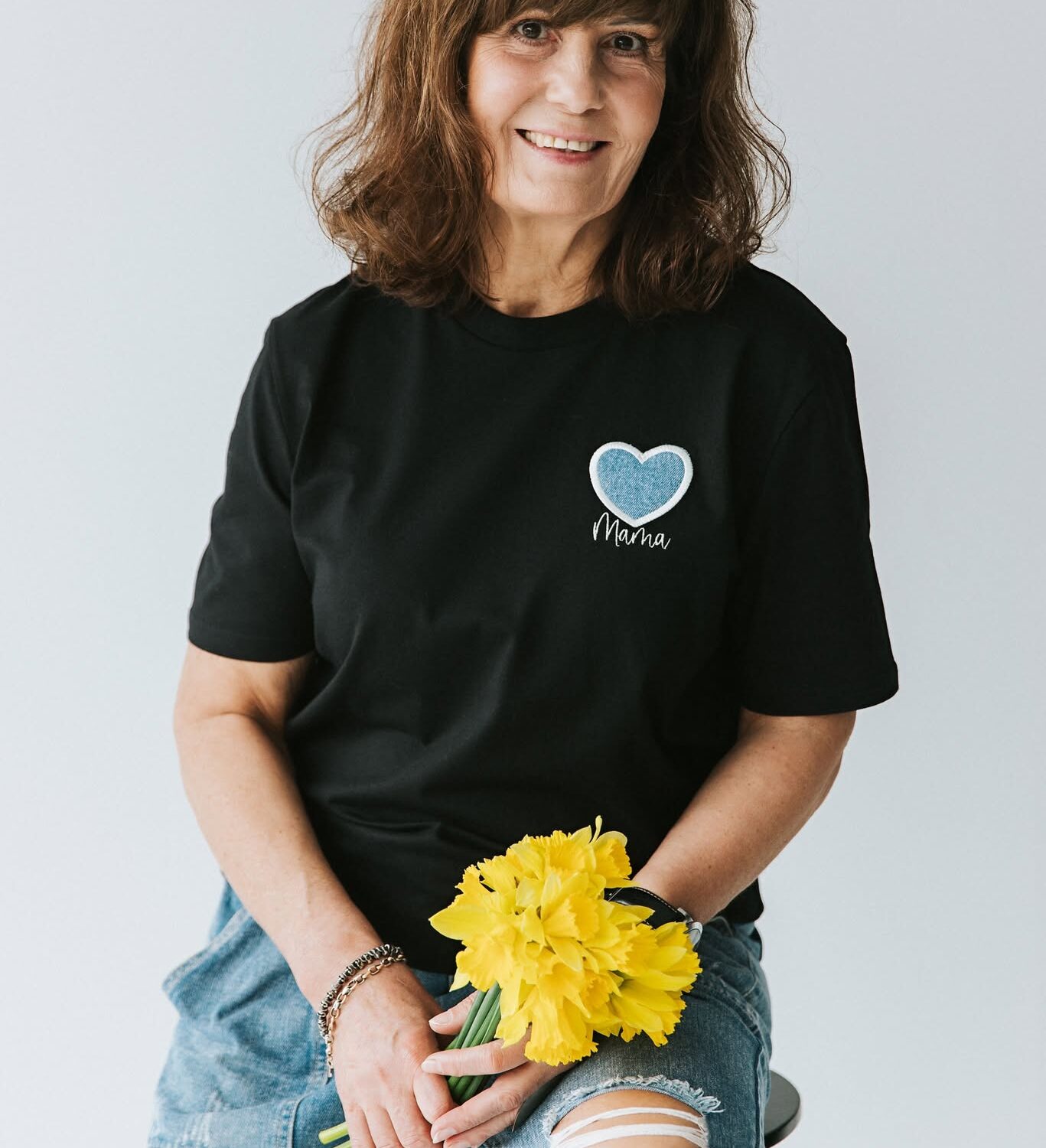 Marškinėliai "Mamai su širdele"