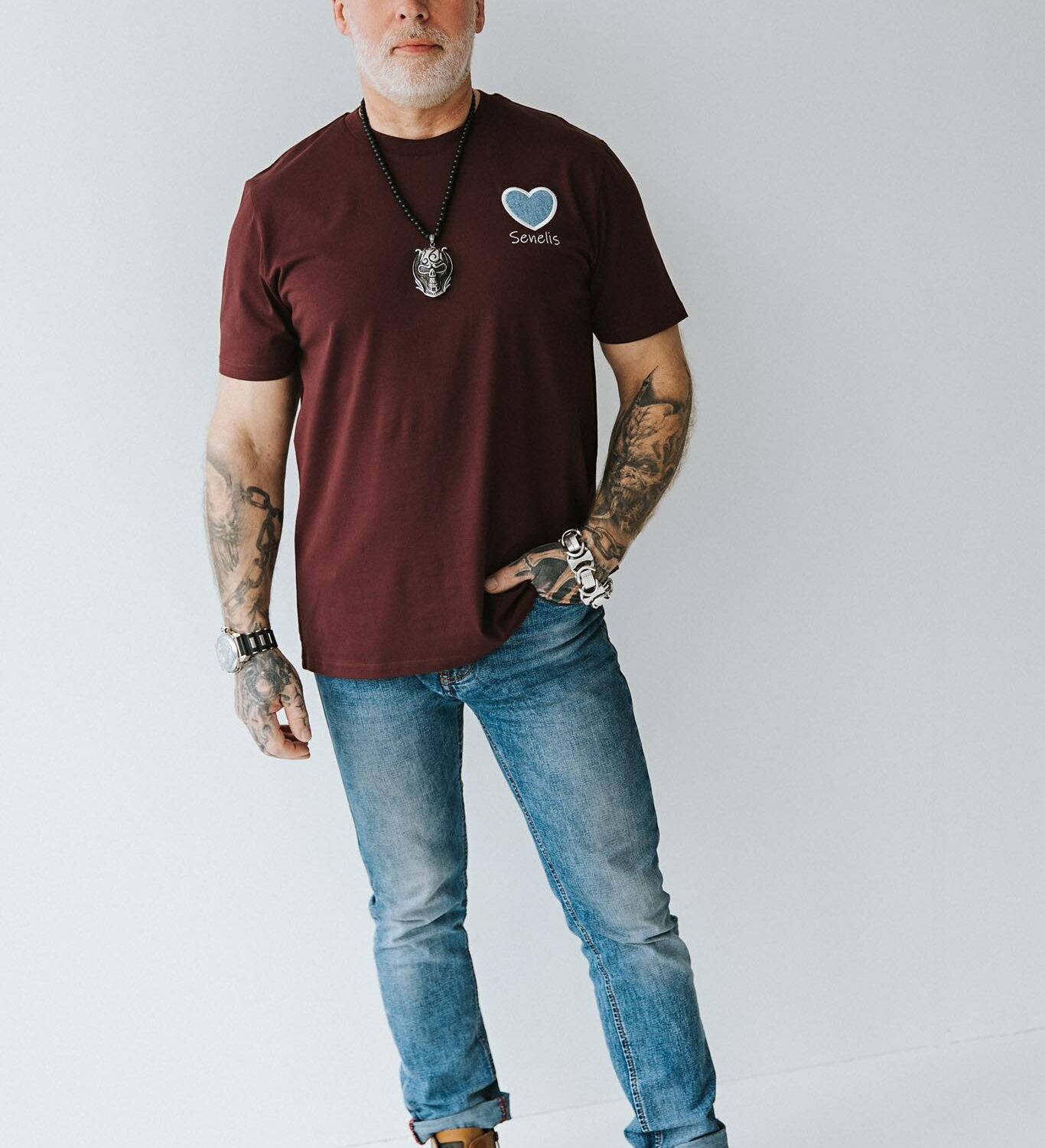 Marškinėliai seneliui"Širdutė"